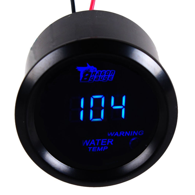 ESUPPORT Car 2" 52mm Digital Water Temp Gauge Blue LED Fahrenheit F Water Temp F Gauge