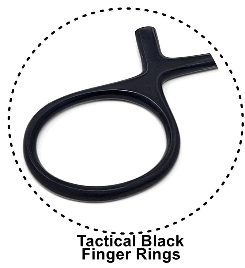 Mosquito Hemostat Locking Forceps 5" Straight with Full Serrated Jaws Ideal for Clamping, Fishing, Firefighters Nurses Doctors + More (Tactical Black)