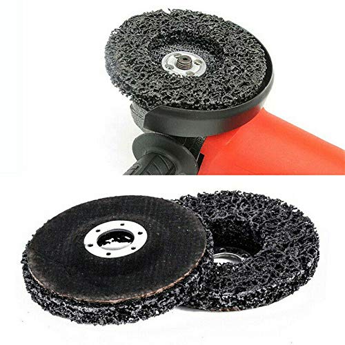 SIGNI 5 Pack 5" x 7/8" Poly Strip Discs Stripping Wheel for Angle Grinder -Remove Paint, Rust and Clean Welds Oxidation … (5 Pack-Black) 5 PACK-BLACK