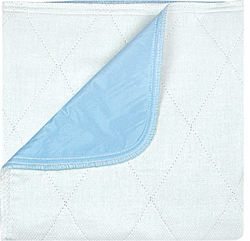 Essential Medical Supply Quik-Sorb 34" x 35" Brushed Polyester Reusable Underpad with Nylon Positioning Straps