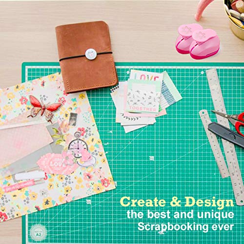 BearBoss 6 Pcs Paper Punch, 1 Inch Craft Hole Punch Handmade Hole Scrapbooking Punches, Different Shape Crafting Designs for Kindergarten Teacher Office Supplies Pink 6 Different Shapes