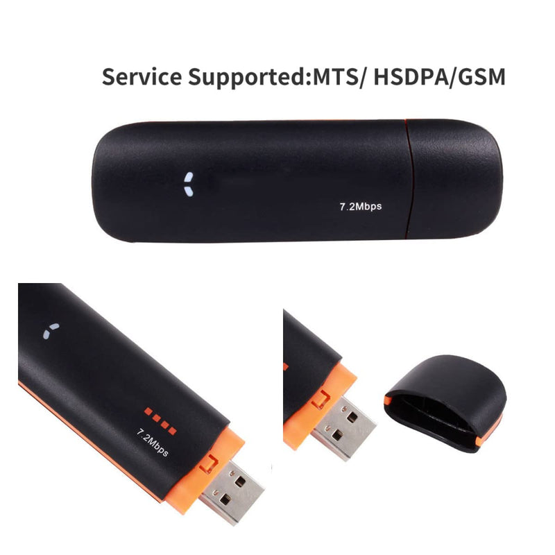 Mugast HSDPA USB Stick, SIM Modem, 7.2Mbps 3G Wireless Network Dongle with TF SIM Card, 3G: HSDPA/UMTS, Support MTS/HSDPA/GSM