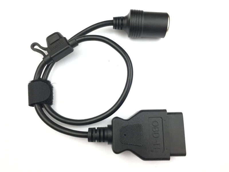 OBD2 to Cigarette Lighter Female Connector Car Power Cable 14AWG