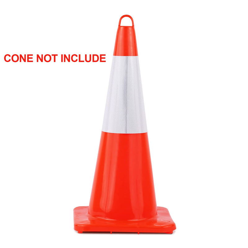 [4 Pack] Traffic Safety Cones Reflective Collars 4 Pack White