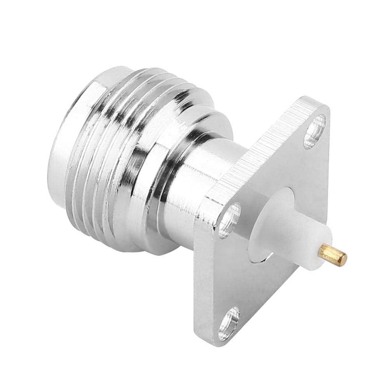 2Pcs N KFD 5â€‚N Female Jack RF Coaxial Chassis Coax Connector Square Socket Panel Mount with Flange 17.5 x 17.5