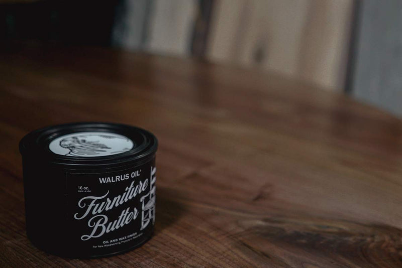 WALRUS OIL - Furniture Butter - Oil and Wax Finish for Tables, Chairs, and Woodworking Projects, 100% Plant Based, 16oz
