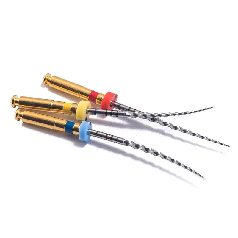 SNAWOP Dental Endo Files 3PCS X-One Gold Reciprocating Rotary Niti File for Endodontic Root Canal Treatment (31MM Assorted) 31MM Assorted