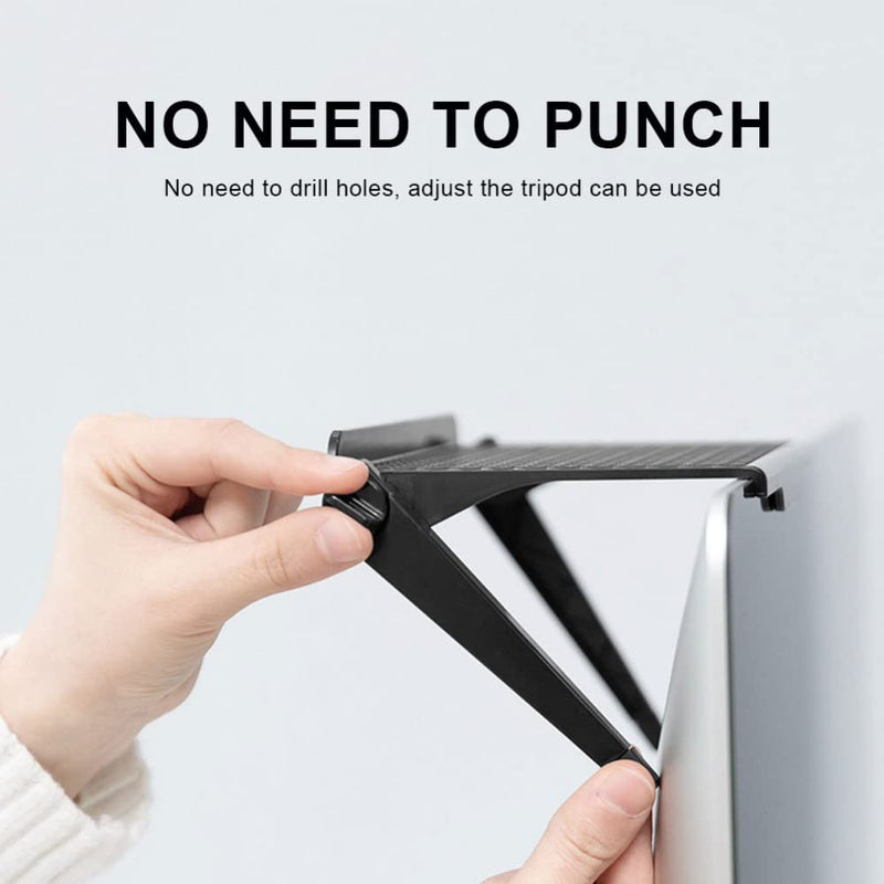 2 PCS TV Screen Top Shelf Monitor Mount Organizer for Computer Monitor/Flat Screen TV Platform Adjustable Screen Bracket Installation Desktop Computer Monitor Streaming Cable Amazon Fire TV top 11" 2 PCS 11.81 in