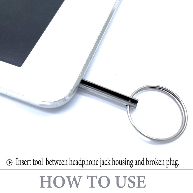 Metal Tube Headphone Plug Extraction Tool- Headphone Tip Removal Tool,Remove Broken Headphone Plug from Headphone Jack of Mobile Devices
