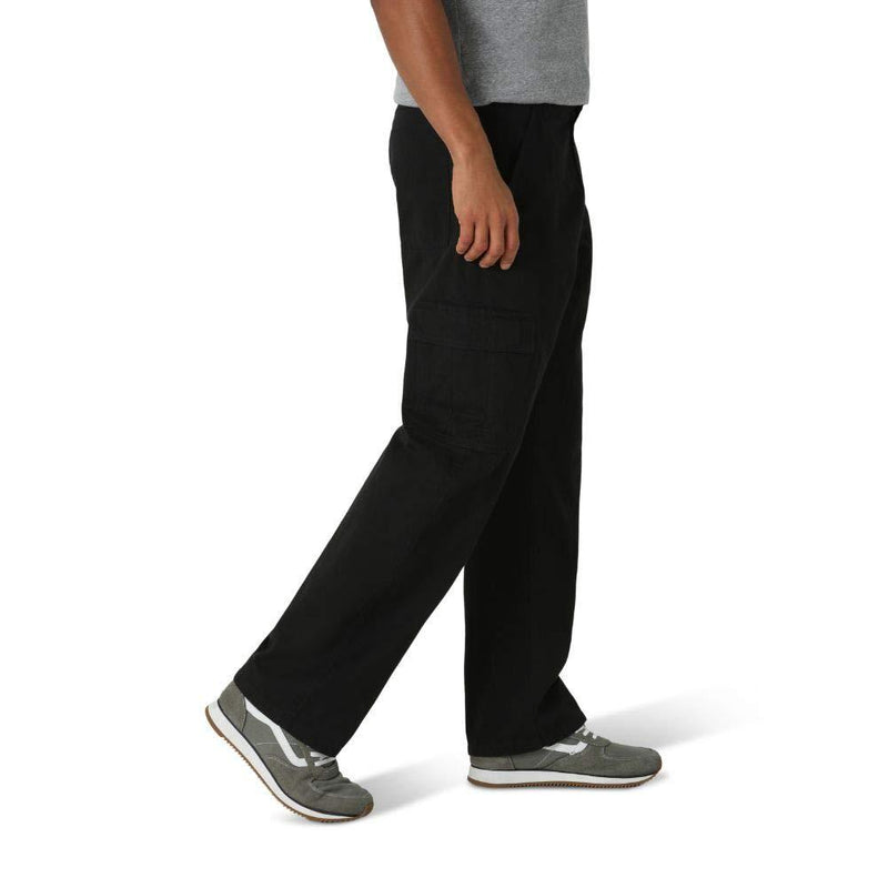 Wrangler Authentics Men's Classic Twill Relaxed Fit Cargo Pant 29W x 30L Black