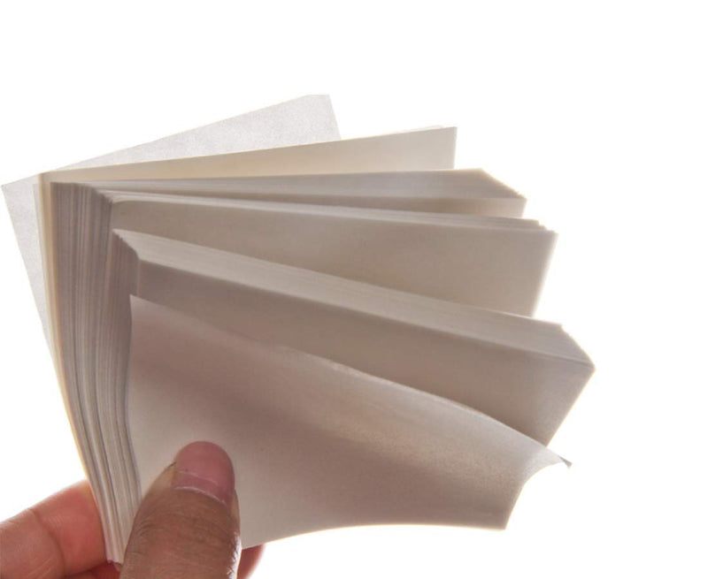 Rebrisbol Weighing Paper 500 Sheet, 4 x 4 Inches Laboratory Sample Weighing Paper, Pack of 500, Non-Stick Non-Absorbing, High-Gloss for Scale Measurement Samples Transfer 4 x 4 Inch -500pcs