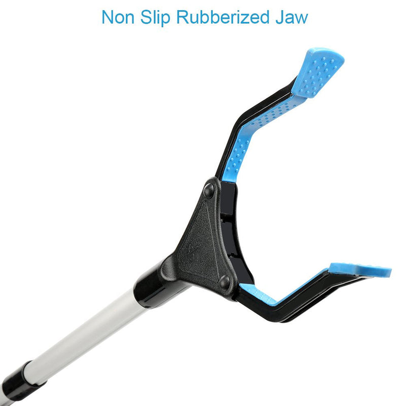 Reacher Grabber Tool, 32" Grabbers for Elderly, Lightweight Extra Long Handy Trash Claw Grabber, Reaching Assist Tool for Trash Pick Up, Nabber, Litter Picker, Arm Extension (Blue) Blue