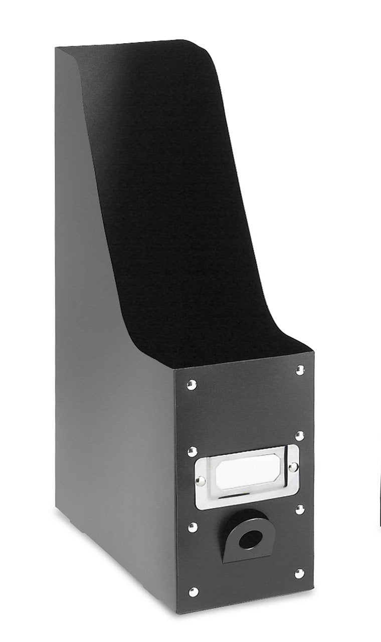 Whitmor Magazine Storage Desk Organizers - Black (Set of 5) BLACK PLASTIC MAGAZINE ORGANIZERS S/5