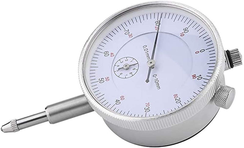 Szliyands Metric Dial Indicator, 0-10mm x 0.01mm Precision Test Gauge Dial Test Measuring Instrument
