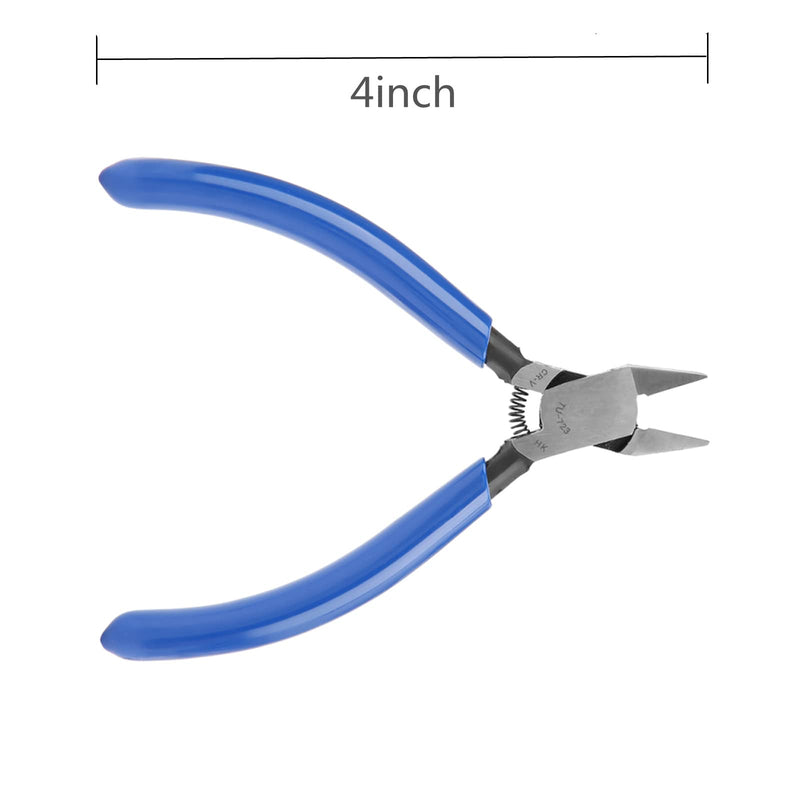 4" Mini Electrical Diagonal Pliers High Hardness Wire Cable Snips Flush Cutter Snips Cutting Nippers Tools for Home DIY Jewelry