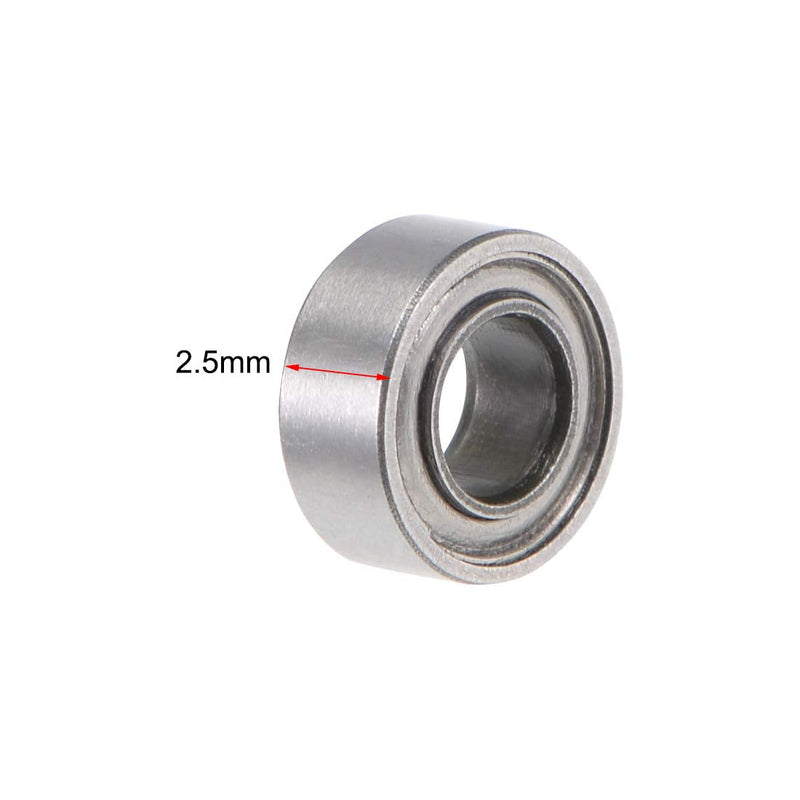 uxcell SMR63ZZ Stainless Steel Ball Bearing 3x6x2.5mm Shielded MR63ZZ Bearings 5pcs