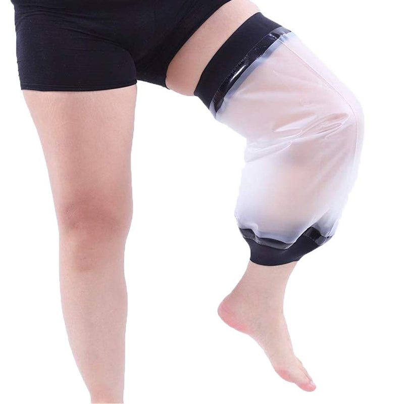 Knee Cast Shower Cover Adult Knee Cast Protector for Shower, Waterproof Cast Shower Bag for Leg Cast, Knee Replacement Surgery and Wound