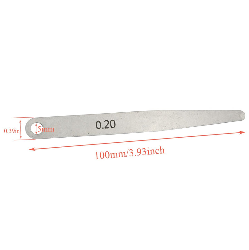Feeler Gauge PZRT 2pcs 0.1mm and 2pcs 0.2mm Metric Thickness Feeler Gauge Gap Measuring Tool Metric Filler Thickness Gage Measurement Tool