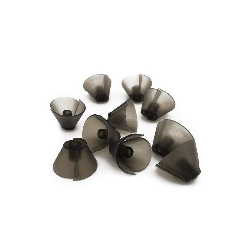 GN Resound Sure Fit Hearing Aid Standard Receiver Tulip Domes Dark Gray Split Ear Rub Piece Comfortable BTE Hearing Amplifier PSAP Kit Ear Tips Invisible, Perfect for Open Air (Open fit) (10 pcs) 10 Count (Pack of 1)