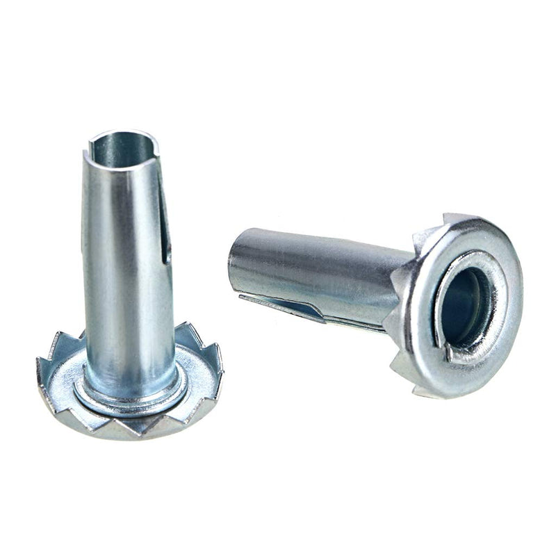 Skelang 12 Pcs Caster Sockets Metal Caster Stem Sleeve,Wheel Socket Furniture Insert for Stem Caster, Grip Ring Caster, Chair Legs, Wooden Furniture Replacement