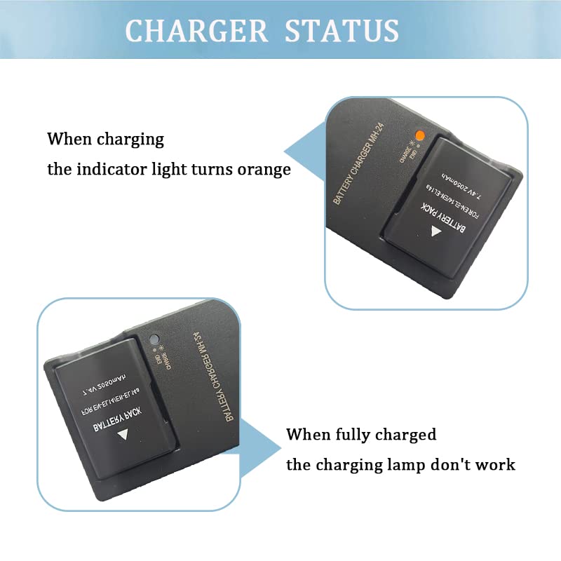 Camulti MH-24 Battery Charger Fast Charging for Nikon EN-EL14 Battery P7100 P7000 D3100 D5200 D5100 Camera