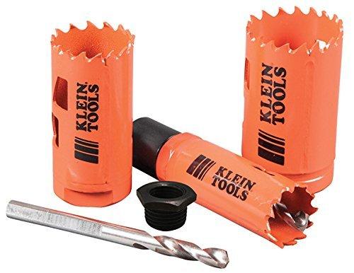 Klein Tools Electrician's Hole Saw Kit with Arbor 3-Piece 32905