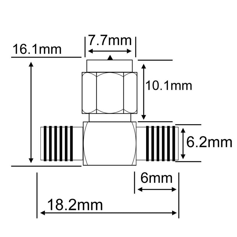 onelinkmore SMA Male Antenna Adapter SMA Adapter Splitter 2-Way SMA Male to Dual SMA Female Connector Splitter Antenna Converter for LAN Devices Coaxial FPV Radio Baofeng Yaesu Camera Pack of 2