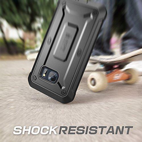 SUPCASE Unicorn Beetle Pro Series Case Designed for Galaxy S7, with Built-In Screen Protector Full-body Rugged Holster Case for Samsung Galaxy S7 (2016 Release) (Black/Black) (Black/Black)