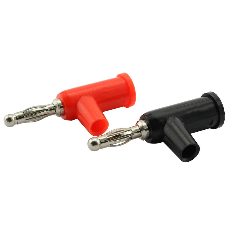 Longdex Banana Plug 6PCS Solderless Stackable Test Lead Connector 4mm Banana Plug Red Black 建议更改