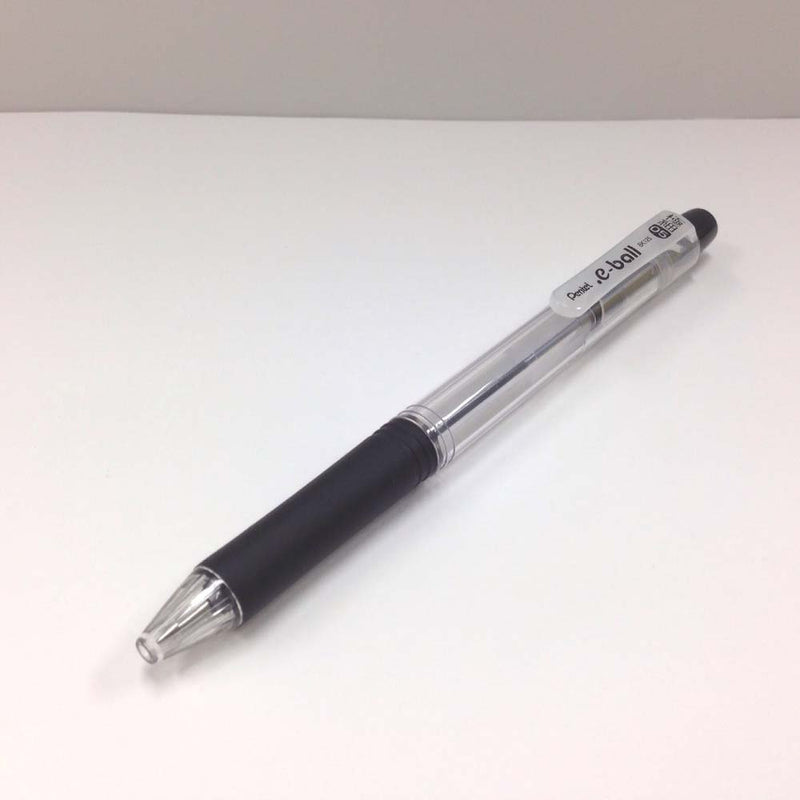 Pentel dot E-ball oil-based ballpoint pen 0.5mm, Black, 5 pens per Pack