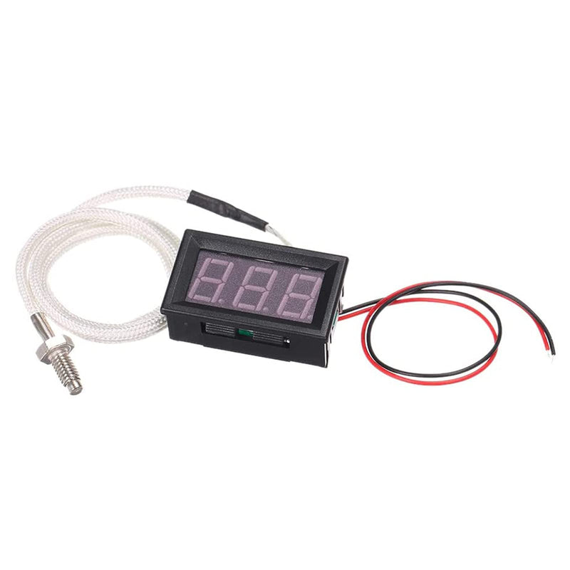 RUIZHI Industrial High Precision Thermometer, -30~800℃ 12V Temperature Meter with K-Type Thermocouple M6 Probe