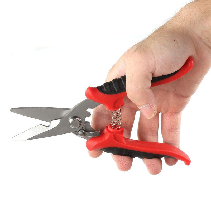 Straight Cut Shears Heavy Duty Metal Sheet Cutter 200mm Gardening Scissors with Non-Slip Handle for Cutting Hard Meterial