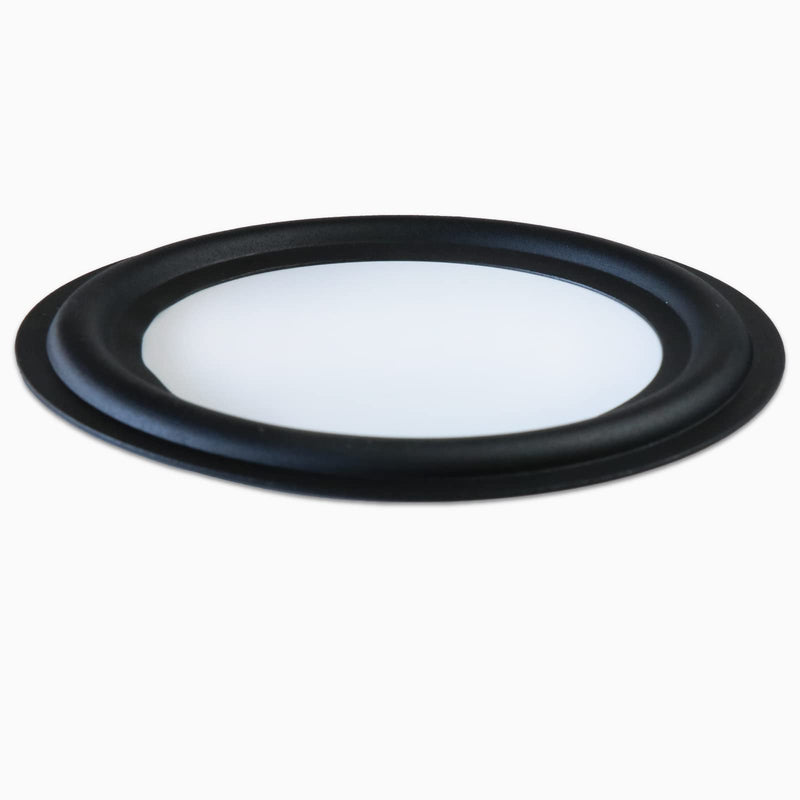 SPATHIPHYLLUM 2pcs Black Color 5” Rubber Speaker Edge Surround Rings Replacement Parts for Speaker Repair or DIY (5")