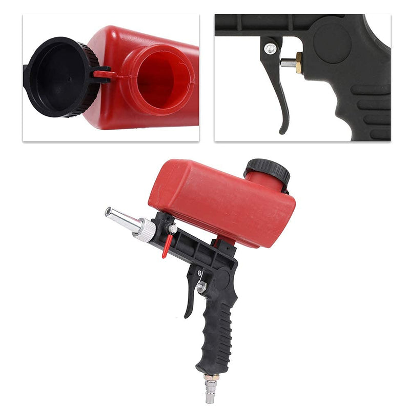 Sandblaster, Pneumatic Sandblasting Gun 90PSI Mini Handheld Sandblaster Portable Sandblaster for Sandblasting Polishing, Removing Metal Rust