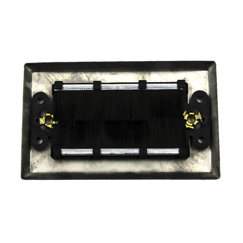 Dahszhi Brush Wall Plate Stainless Steel Cable Pass Through Insert for Wires, Single Gang Cable Access Strap, Wall Socket for HDTV, Home Theater Systems