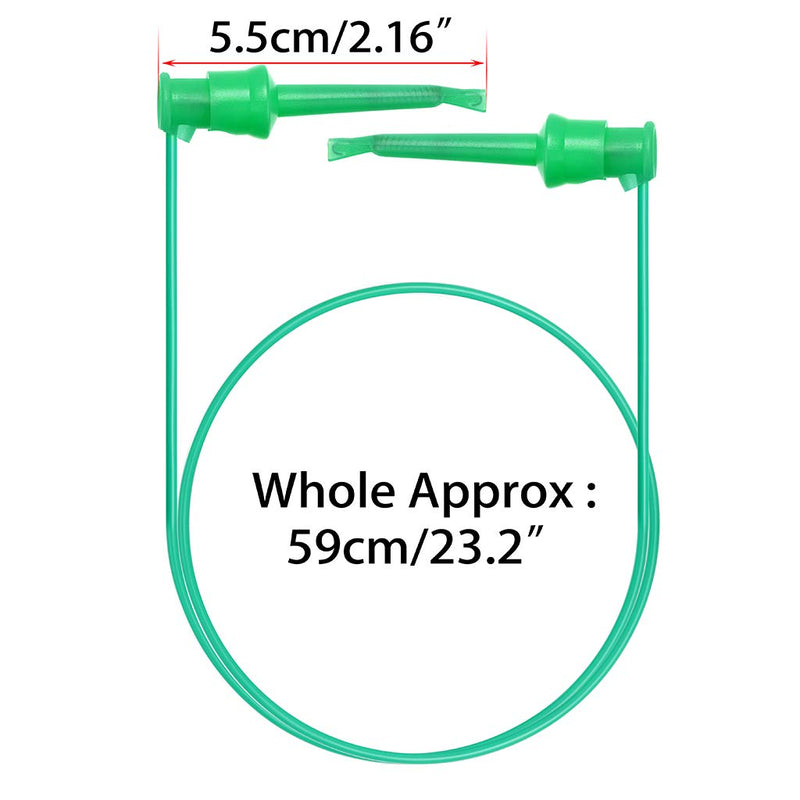 Sumnacon 5 Pcs Multimeter Electrical Test Dual Lead Test Hook Clips - 5 Colors Silicone Minigrabber to Minigrabber Flexible Test Cables for Electronic, Component, Testing Connecting