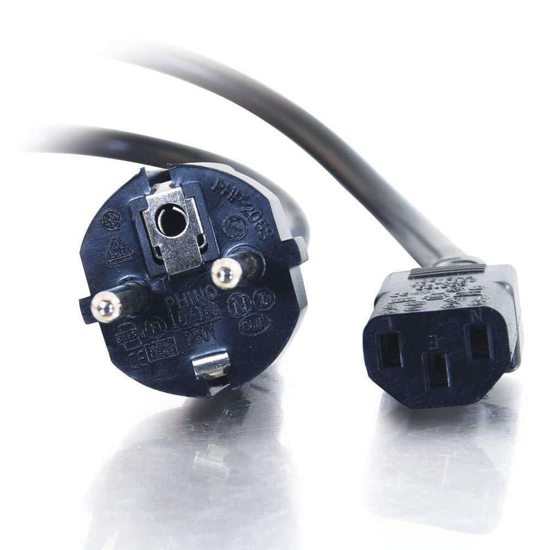 C2G Power Cord, European Power Cord, 14 AWG, Black, 8.2 Feet (2.5 Meters), Cables to Go 03138 2.5M European Power Cord