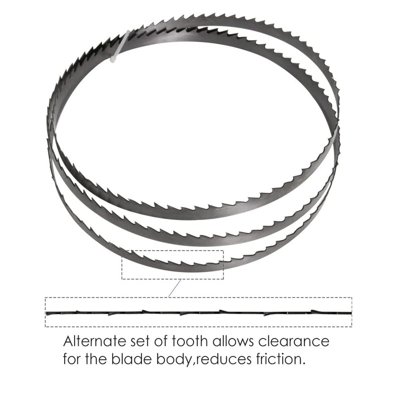 Set of 4 band saw blades, wood band saw blades, saw band 1400 x 6.35 x 0.35 mm 6 ZpZ, suitable for Scheppach band saw HBS30, HBS20, HB800 etc