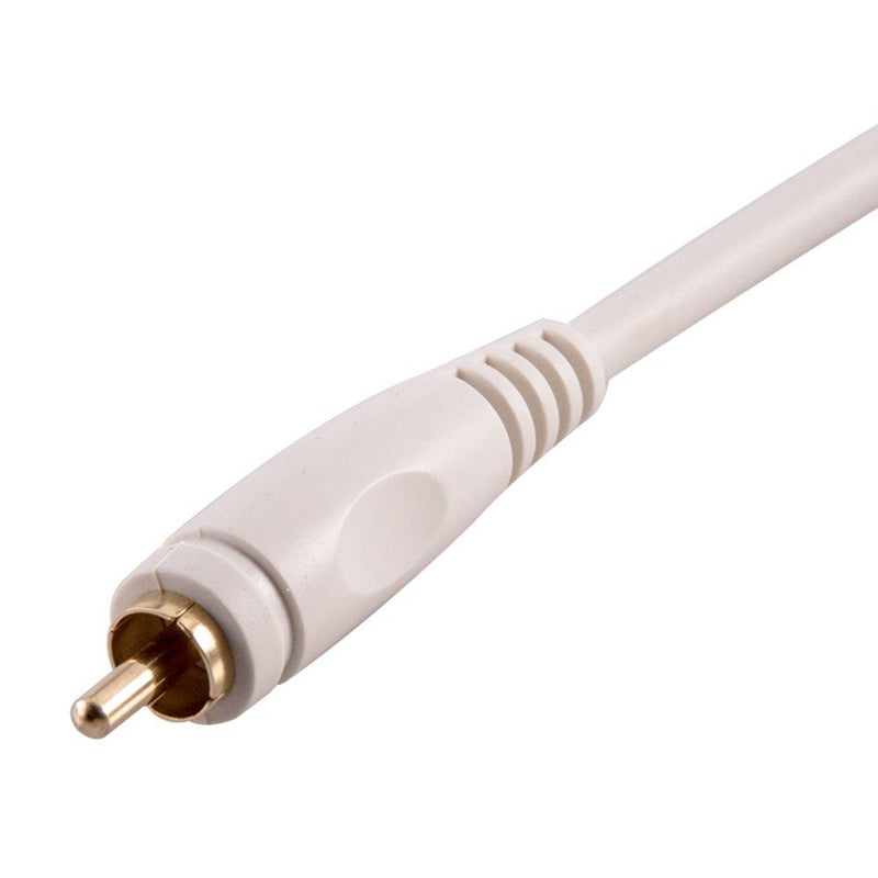 Seismic Audio 25 Foot White Male Female Audio Extension Cable AV RCA Extender Cord (SA-PGSR25White)