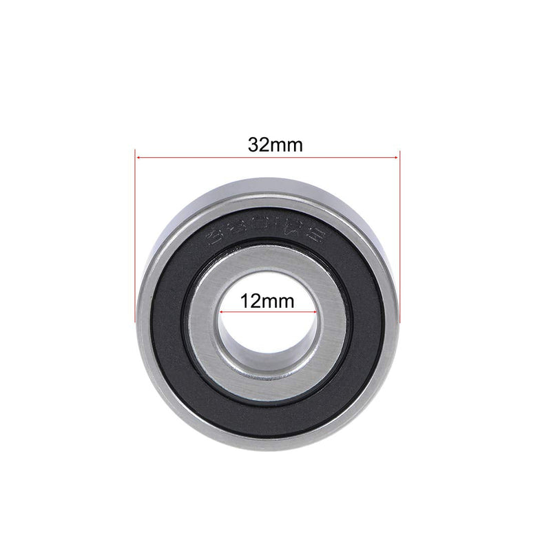 uxcell 3201-2RS Angular Contact Ball Bearing 12x32x15.9mm Bearings 2pcs