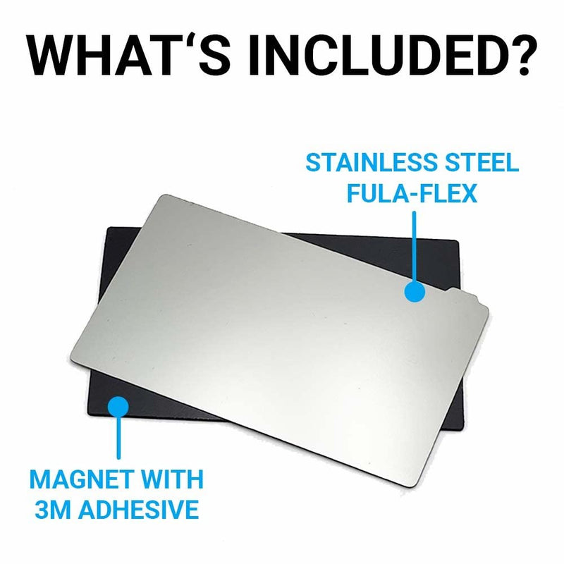 Fulament Fula-Flex: Resin Edition 142mm x 90mm - 3D Printer Resin Flex Plate Made from Stainless Steel - Authentic 3M Adhesive - Compatible with Voxelab Proxima