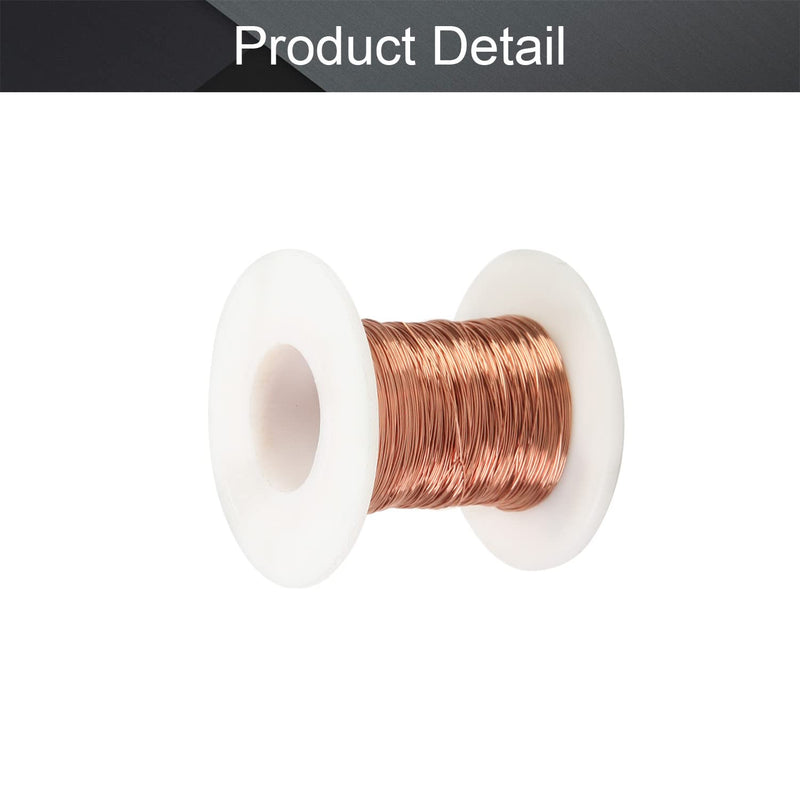 Fielect 0.27mm Inner Dia Magnet Wire Enameled Copper Wire Winding Coil 164Ft Length QA-1-155 Model Widely Used for A Variety of Motors 0.27mm Inner Dia 164Ft Length