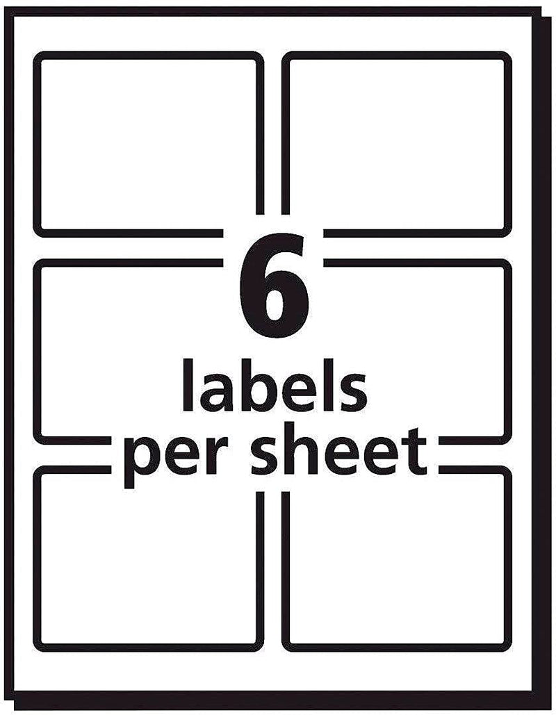 Avery 6874 Color-Printing Shipping Labels, 3 x 3-3/4, White, 150/Pack