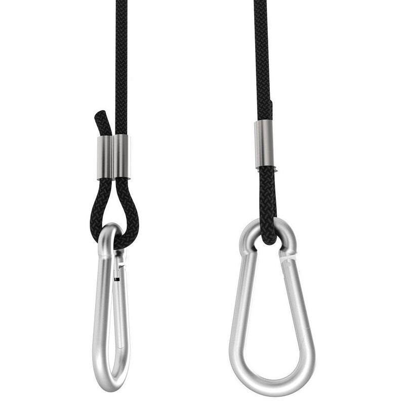 TooTaci 25MM Pulley Block System for Lifting with Rope and Hooks, 2pcs 304 Stainless Steel M25 Lifting Pulley Block Cable Wire Towing Wheel,66ft Nylon Rope & 2 pcs Carabiner Hook 4MMrope