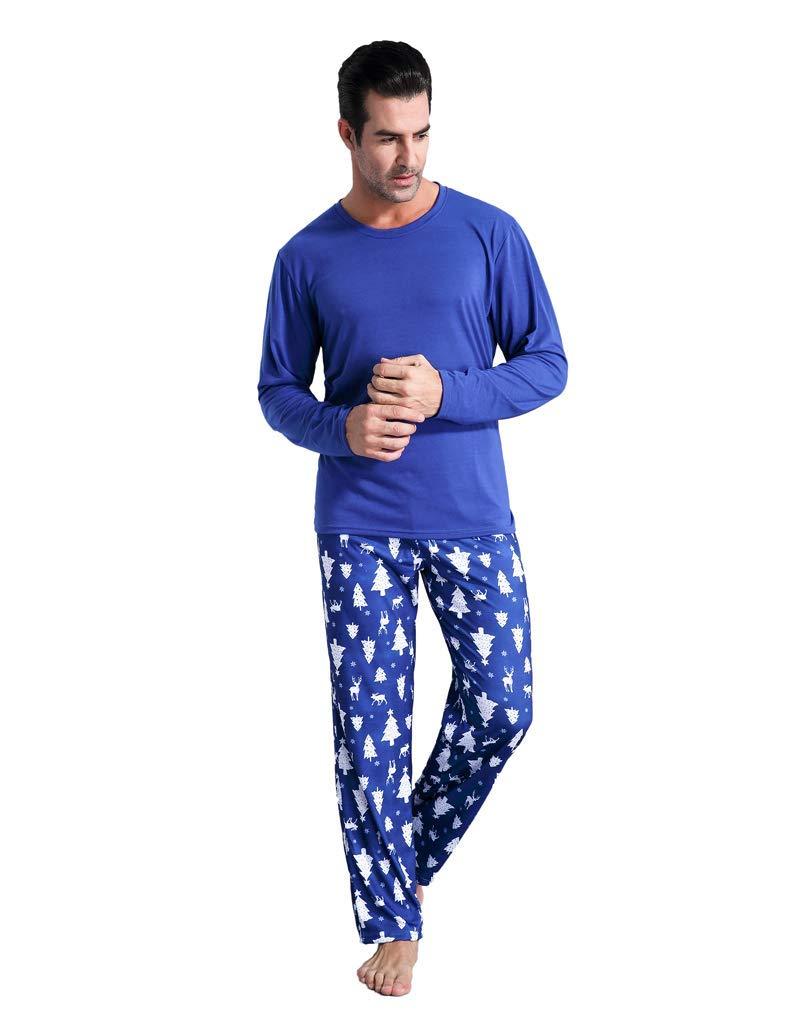 MyFav Matching Family Christmas Pajamas Set Soft Holiday Clothes Sleepwear Christmas Tree Women X-Small