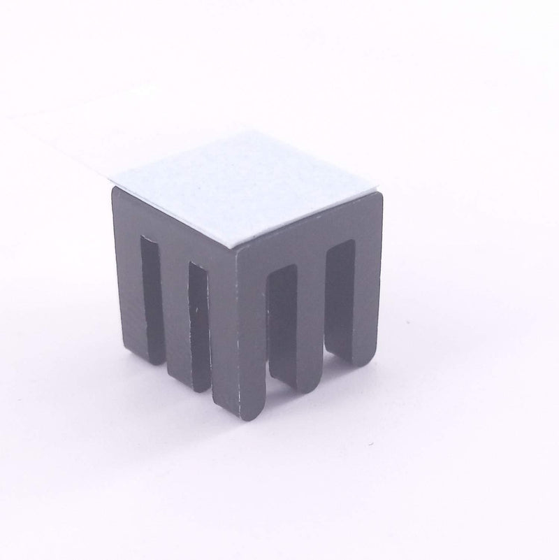 Easycargo 20pcs 10mm Heatsink Kit + pre Applied 3M 8810 Thermal Conductive Adhesive Tape, Cooler Aluminum Heat Sink Set for Cooling GPU IC Chips VRAM VGA RAM (20pcs 10x10x10mm Black)
