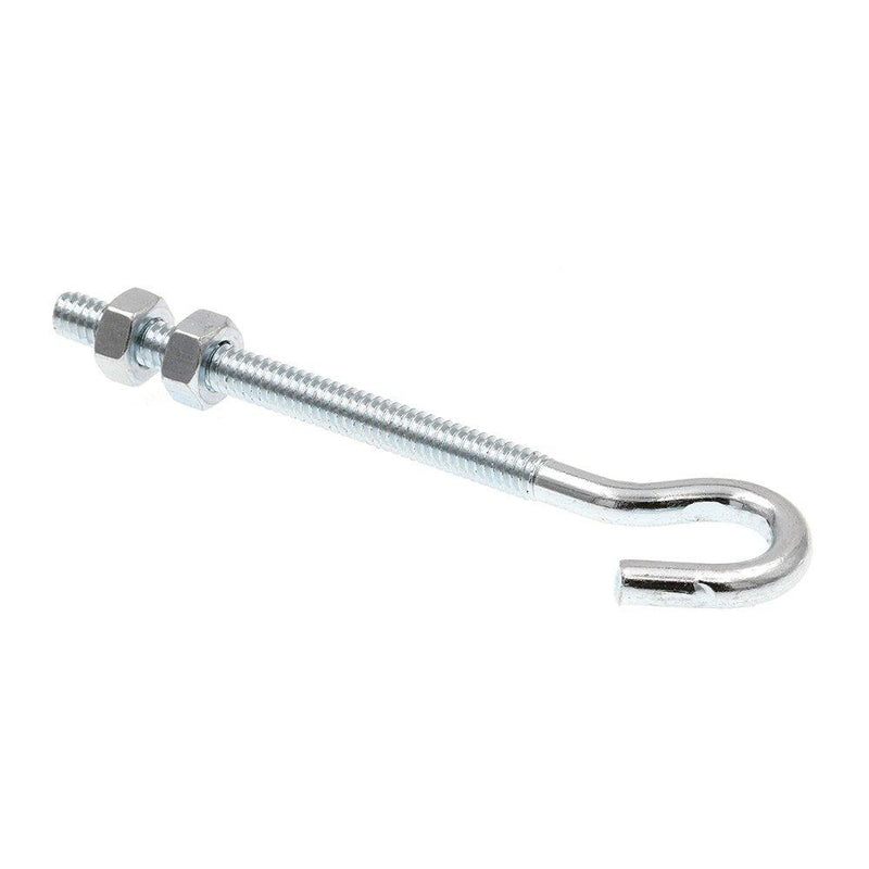 Prime-Line 9069290 Clothesline Hooks With Nuts, 1/4 in.-20 X 4-1/4 in., Zinc Plated Steel, 10-Pack
