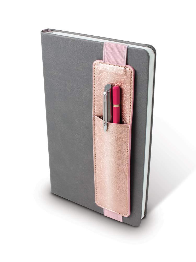 IF Bookaroo Pen Pouch Notebook/Pen Organiser Elasticated A5 Notebook - Rose Gold