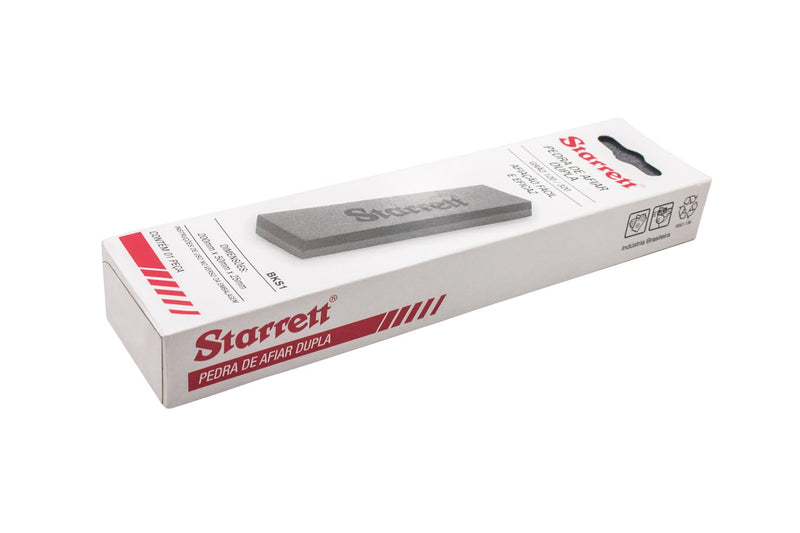 Starrett Sharpening Stone Double Sided 120 and 320 Grit 8" (200mm) - KBKS1, Gray