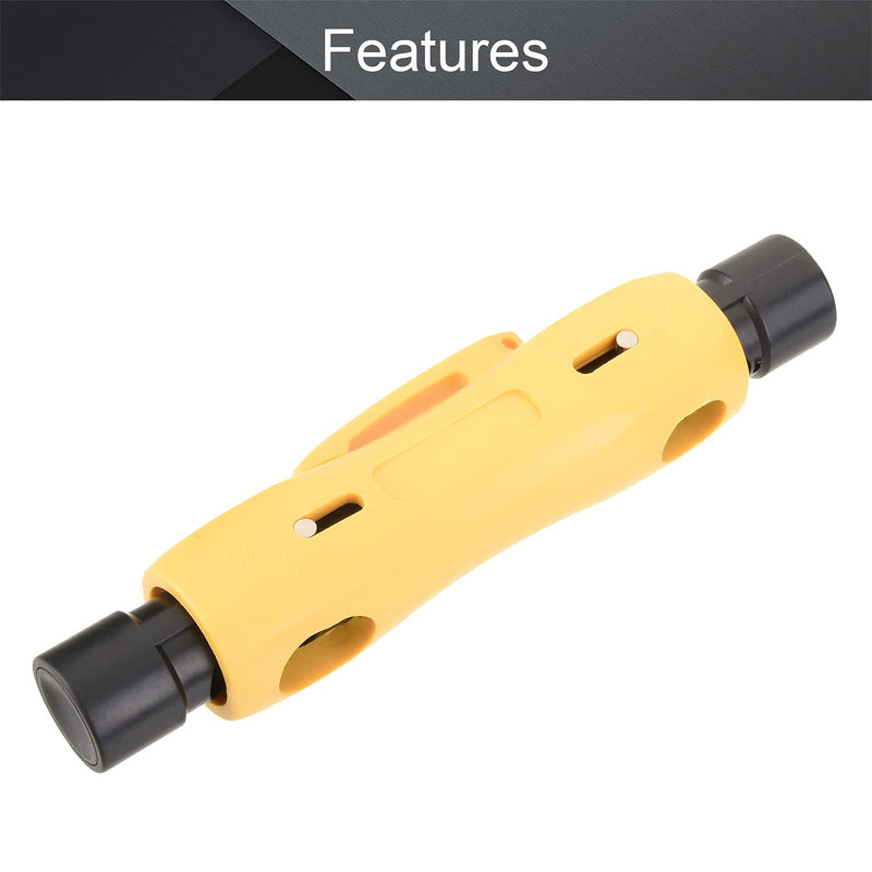 Utoolmart RG6 RG11 Coaxial Cable Stripper, Double Ended Coax Stripping Wire Cutter for RG7/11 and RG59/6 or RG6 2Pcs